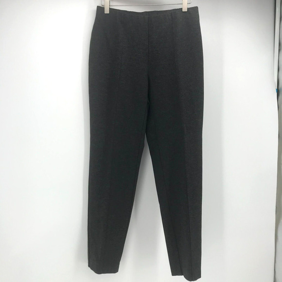 J. Jill Ponte Slim Leg Pant Womens Small Heather Gray Elastic Waist Mid Rise - Picture 1 of 10